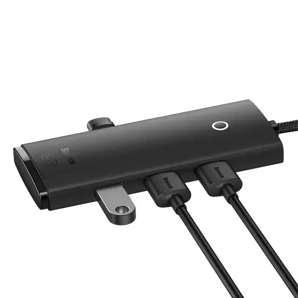 USB-хаб адаптер Baseus WKQX030501 Lite Series 4in1 Type-C to USB3.0*4 2 м Black (WKQX030501) WKQX030501 фото