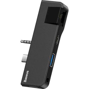 USB-хаб концентратор BASEUS Hub for Surface Go w/LAN Black (CAHUB-FG01) CAHUB-FG01 фото