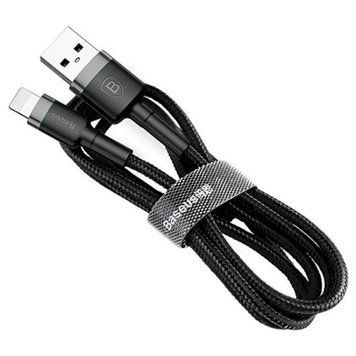Кабель зарядный Lightning Baseus Halo Data Cable USB For iP 2.4A 1 м Gray/Black (CALKLF-EG1) CALKLF-EG1 фото