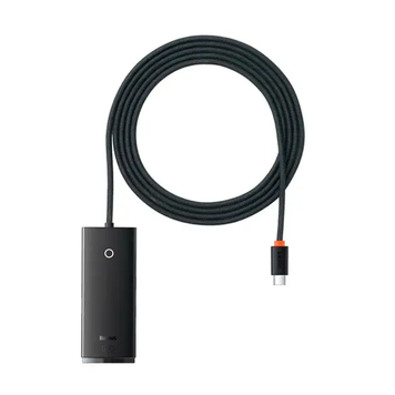 USB-хаб адаптер Baseus WKQX030401 Lite Series 4in1 Type-C to USB3.0*4 1 м Black (WKQX030401) WKQX030401 фото