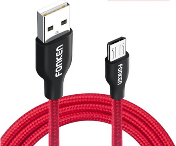 Кабель зарядный Micro USB Fonken кабель в нейлоновой оплетке 1 м Red (M59) M59-RD фото