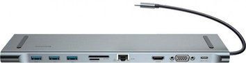 USB-хаб концентратор Baseus Enjoyment Series Type-C Notebook HUB Adapter Grey (CATSX-F0G) CATSX-F0G фото