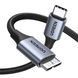 Дата кабель UGREEN US565 Micro B на USB C Hard Drive Cables 10 Gbps 0.5 м Black (15231) 15231 фото 1