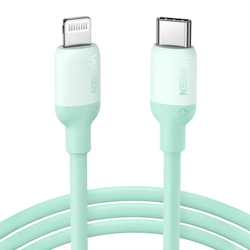 Кабель зарядний Lightning Ugreen US387 USB Type C - Lightning для швидкого заряджання MFI 1 м Green (20308) 20308 фото