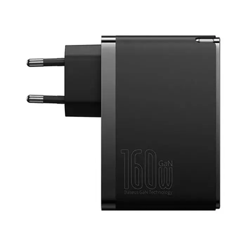 Зарядний пристрій настінний Baseus P10110825113-00 GaN5 Pro 2xUSB-C + USB 160 Вт з кабелем Black (P10110825113-00) P10110825113-00 фото