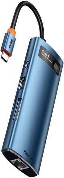 USB-хаб концентратор Baseus Metal Gleam Series 8-in-1 Type-C Blue (WKWG000103) WKWG000103 фото