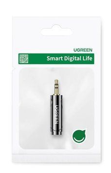 Перехідник Ugreen HiFi 3.5 mm штекер to 6.35 мм / 6.5 mm роз'єм аудіо адаптер (AV168) 80730 фото