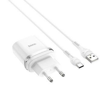 Мережевий зарядний пристрій HOCO C12Q Smart QC3.0, 18 Вт, USB-A, EU, білий, кабель USB-A to USB-C 1 м (6931474716309) 6931474716309 фото
