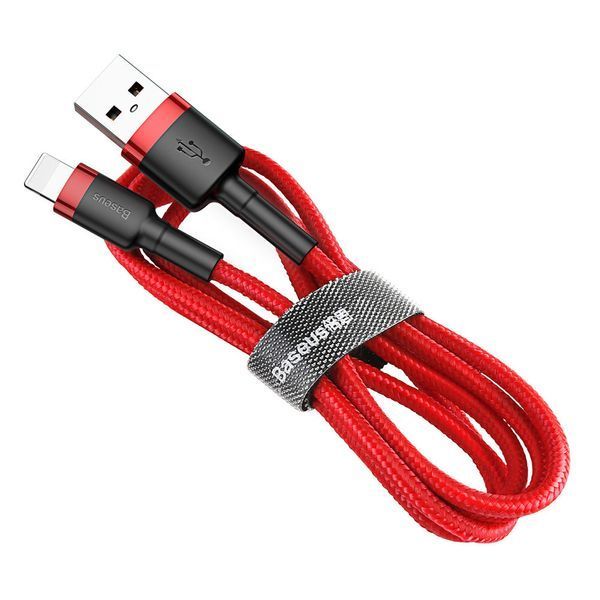 Кабель зарядний Baseus Cafule USB-A to Lightning 2,4 А 0,5 м червоний (CALKLF-A09) CALKLF-A09 фото