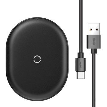 Беспроводное зарядное устройство для телефона BASEUS Cobble Wireless Charger 15W Qi EPP Black (WXYS-01) WXYS-01 фото