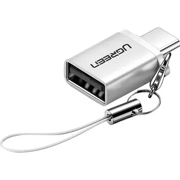 Адаптер перехідник OTG Ugreen US270 USB Female to Type-C Male Silver (50284) 50284 фото