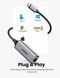 Провідний мережевий адаптер USB C - RJ45 Ethernet UGREEN Thunderbolt 3 &lrm;Grey (CM199) 50737 фото 5