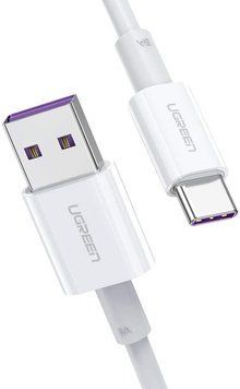 Кабель зарядный Ugreen Type-C 5A Huawei Supercharge 2М White (US253) 40889 фото