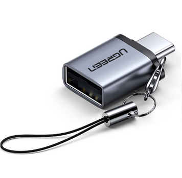 Адаптер Ugreen OTG Type-C to USB 3.0 с карабином Space Gray (US270) 50283 фото