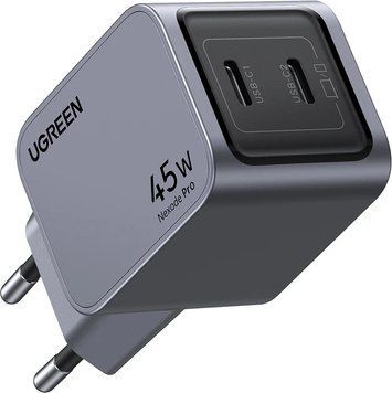 Сетевое зарядное устройство UGREEN X707 Nexode PRO 45W PD GaN Space Gray (35008) 35008 фото