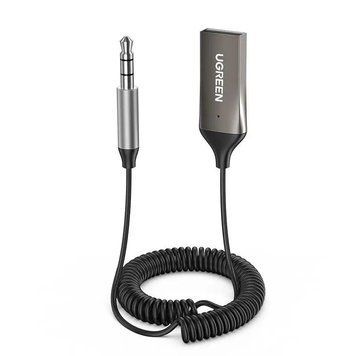Bluetooth-адаптер Ugreen Bluetooth 5.3 автомобильный приемник AUX с микрофоном Space Gray (CM309) 70601 фото