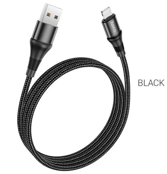 Кабель HOCO X50 Excellent USB-A to Lightning, 2,4 А, 1 м, чорний (6931474734198) 6931474734198 фото