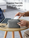 Сумка органайзер UGREEN LP285 для проводных наушников, USB-кабеля, зарядного устройства Grey (80520) 80520 фото 4