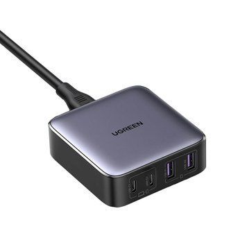 Зарядное устройство настольное Ugreen CD327 Nexode GaN 2xUSB-C 2xUSB-A 65W Power Delivery Grey (90747) 90747 фото