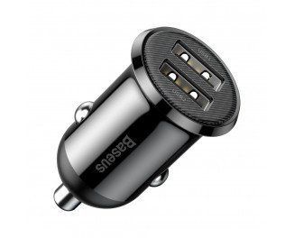 Автомобільний зарядний пристрій Baseus Grain Pro 4.8 A 2 USB Black (CCALLP-01) CCALLP-01 фото