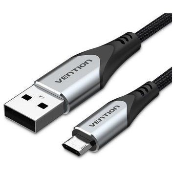 Кабель реверсивный Vention USB 2.0 - microUSB 0.5 м металлические коннекторы Black (COCHD) COCHD фото