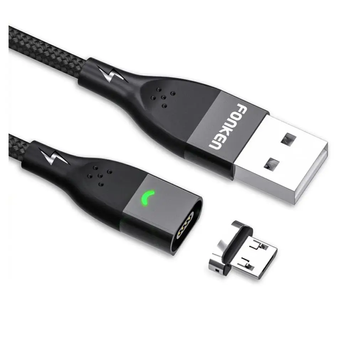 Кабель зарядный FONKEN C20-02-2 с магнитным разъемом Micro USB 1 м Black (C20-02-2) C20-02-2 фото