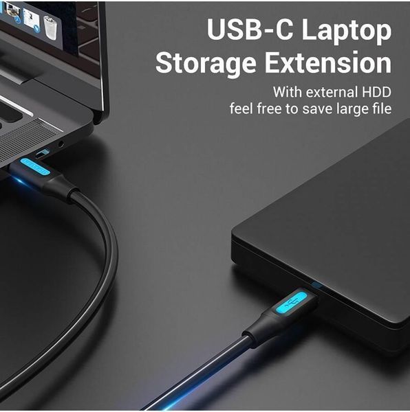 Кабель Vention USB-C &mdash; Mini-USB 2 А, 0,5 м, чёрный (COWBD) COWBD фото