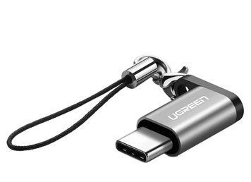 Переходник-адаптер Ugreen US189 USB Type-C to Micro USB с карабином Metal Gray (40945) 40945 фото