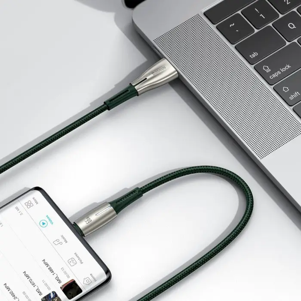 Кабель зарядный Baseus CATSD-M06 USB Type A - USB Type C Water Drop-shaped Lamp SuperCharge 66W 1м Green (CATSD-M06) CATSD-M06 фото