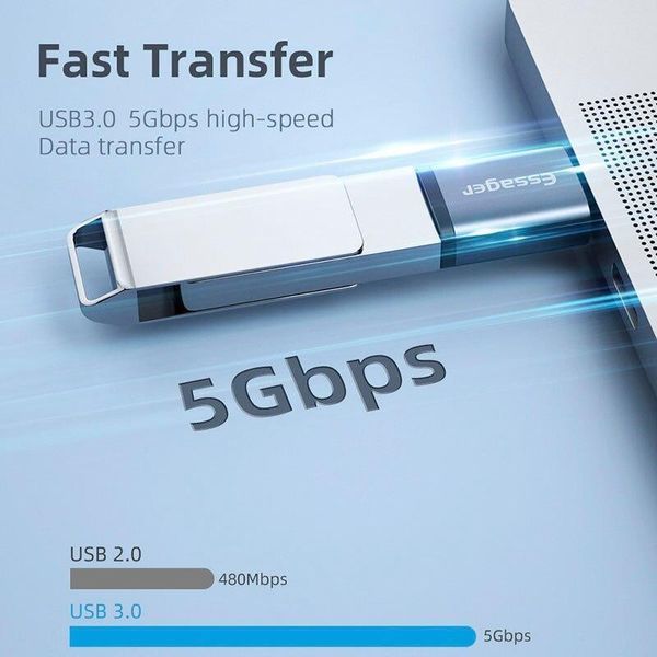 Адаптер Essager Type-C to USB 3.0 для зарядки и передачи данных Black/Gray (EZJCA-SRB0G) EZJCA-SRB0G фото