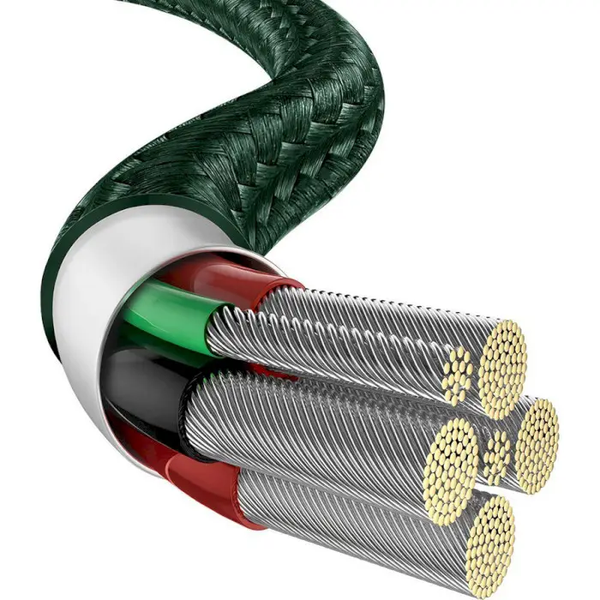 Кабель зарядный Baseus CATSD-M06 USB Type A - USB Type C Water Drop-shaped Lamp SuperCharge 66W 1м Green (CATSD-M06) CATSD-M06 фото