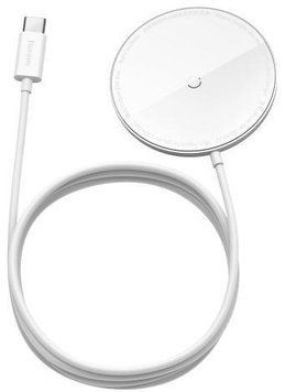 Беспроводное зарядное устройство для iPhone Series 12 Baseus Simple Magnetic Magsafe Wireless Charger 1.5м WXJK-F02 фото