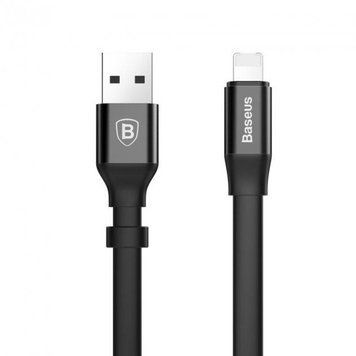 Кабель Baseus Nimble Two-in-one Portable Cable (Android/iOS) плоский 0.23 м Black (CALMBJ-01) CALMBJ-01 фото