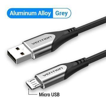 Кабель зарядный Vention COAHH USB 2.0 - micro USB металлический корпус 2 м Black (COAHH) COAHH фото