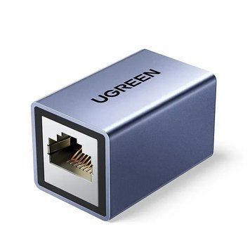 Соединитель витой пары RJ45 Ugreen NW325 1 Гбит/с PoE разъем-удлинитель Ethernet алюминиевый Grey (55358) 55358 фото