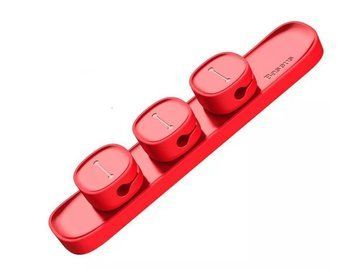 Держатель для проводов Baseus Peas Cable Clip Red (ACWDJ-09) ACWDJ-09 фото