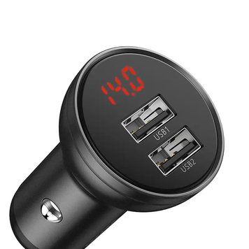 Автомобільний зарядний пристрій Baseus TZCCBX-0G з кабелем 3в1 Lightning Micro USB Type-C Black TZCCBX-0G фото
