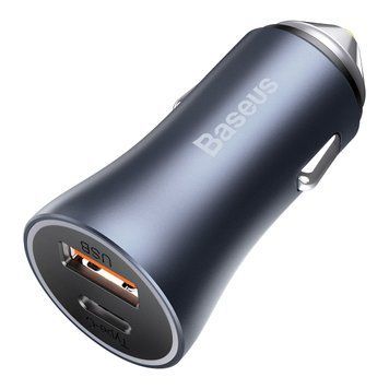 Зарядний пристрій Baseus Car Charger USB+USB-C Golden Contactor Pro 40W Dark Gray (CCJD-0G) CCJD-0G фото