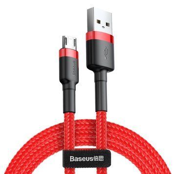 Кабель зарядный Baseus CAMKLF-C09 USB - microUSB Cafule Cable 1.5A 2 м Red (CAMKLF-C09) CAMKLF-C09 фото