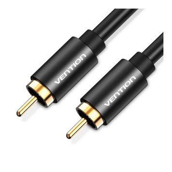 Цифровий коаксіальний кабель Vention RCA-RCA Стерео аудіокабель Hi-Fi з позолоченими контактами 2 м Black (VAB-R09-B200) VAB-R09-B200 фото