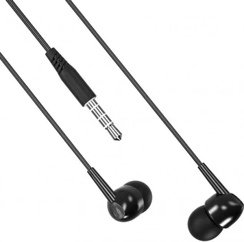 Дротові навушники гарнітура XO EP37 In-ear Earphone 1.15 м Black (6920680877881) 6920680877881 фото
