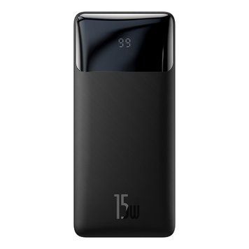 Зовнішній акумулятор повербанк Baseus PPBD050001 Bipow з дисплеєм 10000mAh 15W + кабель Micro USB Black (PPBD050001) PPBD050001 фото