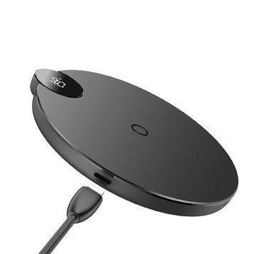 Бездротовий заряд Baseus Digital LED Display Wireless Charger Black (WXSX-01) WXSX-01 фото