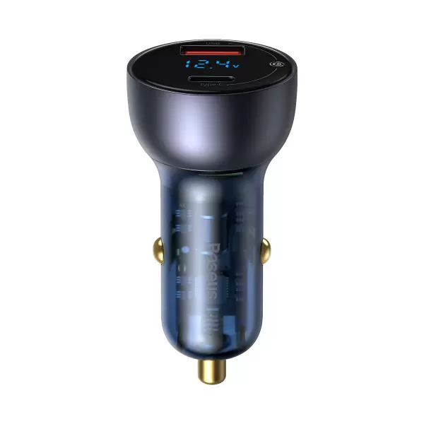 Автомобільний зарядний пристрій Baseus TZCCKX-0G Particular Digital QC 4.0+PD3.0 PPS 65W USB з кабелем TZCCKX-0G фото
