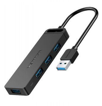 USB-хаб Vention CHLBB USB 3.0 на 4 порти з micro USB живленням 0.15M Black (CHLBB) CHLBB фото
