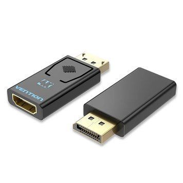 Адаптер-перехідник Vention DisplayPort 20M - HDMI 19F 4K Black (HBMB0) HBMB0 фото