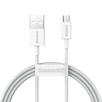 Кабель зарядный Baseus CAMYS-02 USB - microUSB Superior для быстрой зарядки 2A 1 м White (CAMYS-02) CAMYS-02 фото
