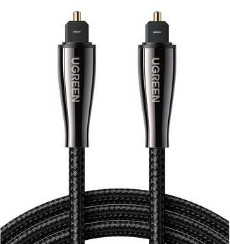 Кабель аудіо Ugreen Toslink оптичний 4.2 mm 1.5 М Black (AV108) 70895 фото