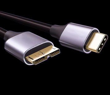 Дата кабель NIERBO Micro B &mdash; USB C MB-C-0.5M для жорсткого диска USB 3.0 0.5 м Gray (731824891207) 731824891207 фото