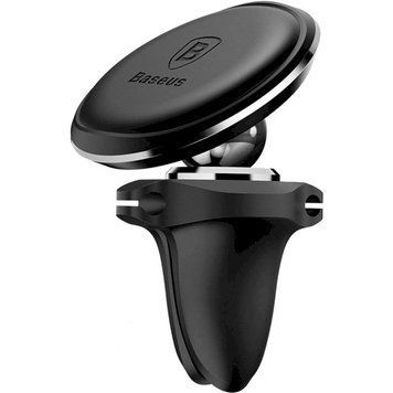 Автомобильный держатель для смартфона BASEUS Magnetic Air Vent Car Mount Holder with cable clip Black SUGX-A01 SUGX-A01 фото